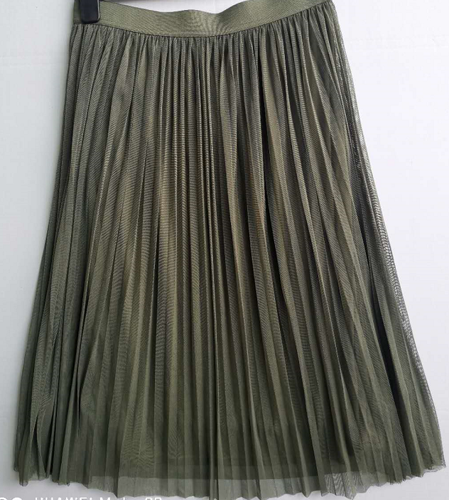 DOUBLE LAYER PLEATED SKIRT